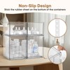 MINMUNJIU Baby Bottle Organizer, 4 Pack Clear Space-Saving Stackable Drawer