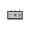 Monograph Clock, rubber, plastic, PVC and aluminium, black, 19 x