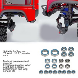 RC Bearing Kit, Stainless Steel Ball Bearing for Traxxas TRX4M 1/18 RC Crawler Car