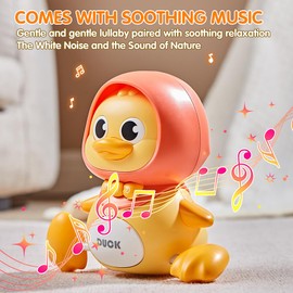 Meiweichuang Baby Music Duck Belly Time Crawling Walking Singing Toy 1-4 Years Old Boys and Girls Gifts (Yellow)