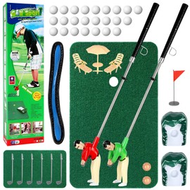 Wassteel Mini Golf Toys for Kids/Adult, Retirement Gift Two Mini Golfers for Parent-Child Interaction, Fun Play Golf Indoor Games, Family Game for 6 7 8 9 Year Old Boys Girls