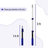 Bates- Extension Pole, 1.4 to 3 Ft Pole, Dark Blue,