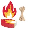 Decorative Flame Banner Flags, 5.5 x 7 inches, 30 Pieces