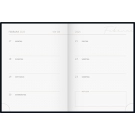 rido/idé Young Line Mini Pocket Diary (2025) "Wild Flowers", 2 Pages = 1 Week, A6, 160 Pages, Linen Cover, Mint