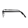 Mens Metal Half Rim Rectangular Reading Glasses All Black +3.5