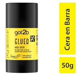 Got2B Cera para Cabello Glued Wax Stick 50g, Alta Fijación de Hasta 24 Horas