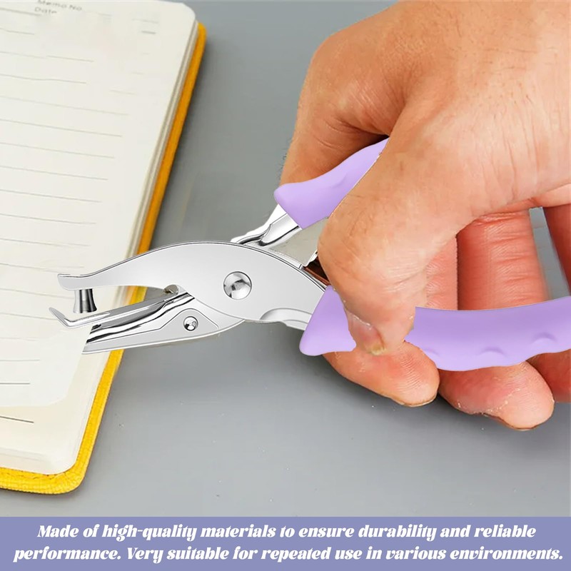 Gaaines 6mm Single Hole Punch, Purple, Plastic, Compact & Portable,