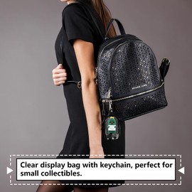 CJPSL Display case for Sonny Baby for The Miniature Doll/Doll Collector - Doll Display case with Keychain - PVC, Waterproof and dustproof - 2.1 x 3.9X 1.6 inches (2-Piece Set)