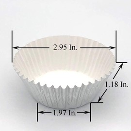 Huaswan Elegant Silver Foil Cupcake Liners Standard Baking Cups for Wedding, Party and More, 120-Count