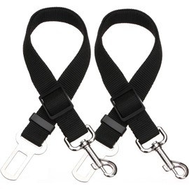 2 Packs Pet Car Seat Belt, Adjustable Length Vehicle Seatbelt Harness Elastic Durable Carseat Clip Buckle Leash, Pet Safe Accessories for Dogs and Cats