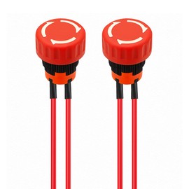 Gebildet 16 mm Metal Emergency Stop Pressure Switch, Locking, 12-250V/10A, Stainless Steel, 0.63 Inch Mounting Hole