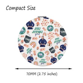 FAADBUK Jiu Jitsu Lover Gift Jiu Jitsu Team Gift Jiujitsu Coach Gift Jiu Jitsu Girl Makeup Mirror for Her (Jiu Jitsu Mirror)