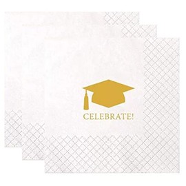 100 Pack of Graduation Party Napkins for Graduation Party