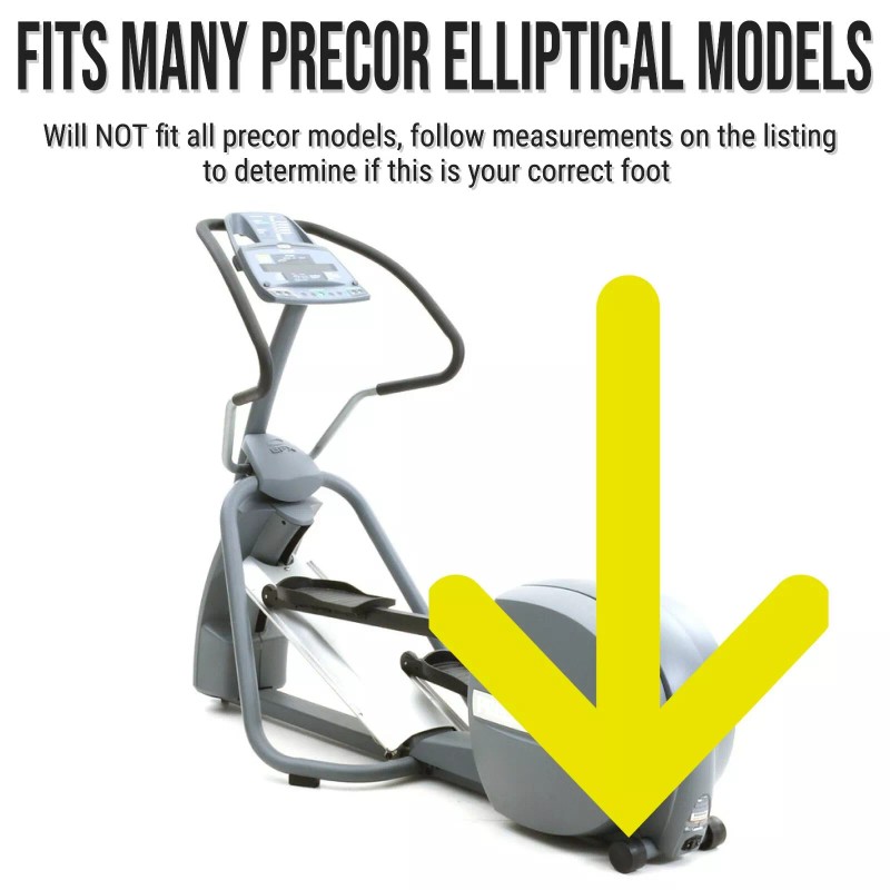 Precor EFX Elliptical Rear Adjustable Foot Rubber Endcap Leveler 44916-102
