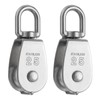 PATIKIL M25 Single Pulley Block, 2 Pack 304 Stainless Steel