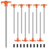 10PCS Tent Stakes Heavy Duty,7.1Inch Tent Pegs Non-Rust Metal Camping