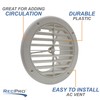 RecPro RV AC 5" Side Vent | Optional Charcoal Filter