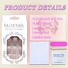 Press on Nails Short Square MABKJLF Pink Fake Nails Gradient