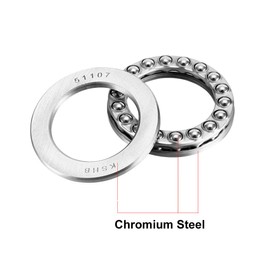 sourcing map 2 Pcs 51107 Thrust Ball Bearing 35mm x 52mm x 12mm Chrome Steel ABEC3 Single Row Roller