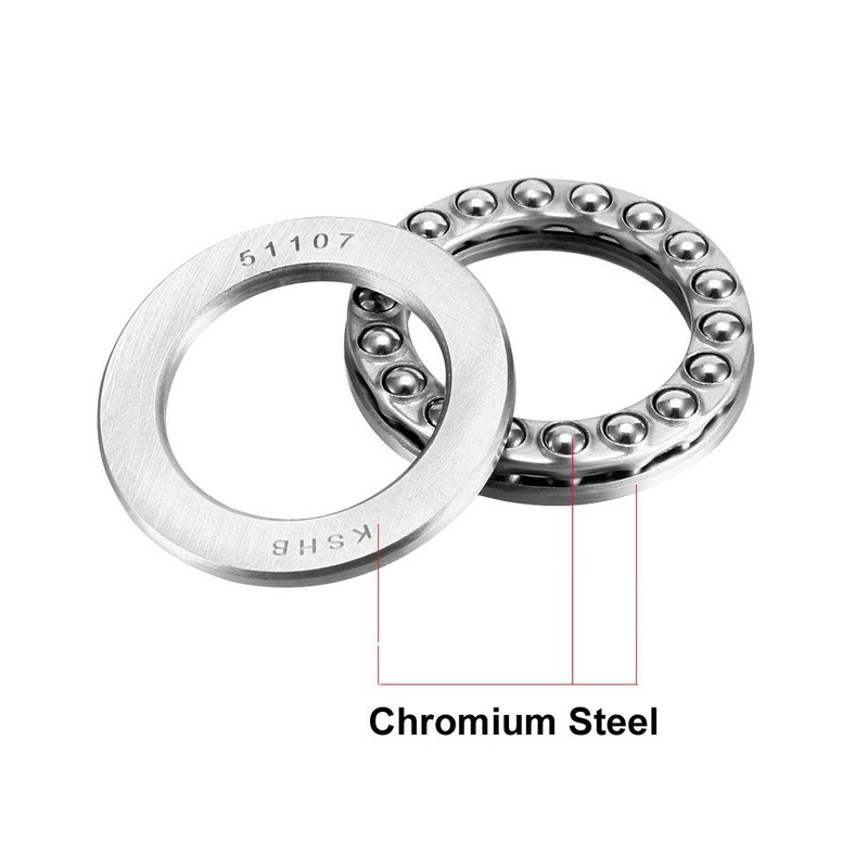sourcing map 2 Pcs 51107 Thrust Ball Bearing 35mm x