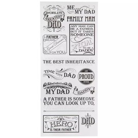 Stickabilities World's Greatest Dad Stickers for Journaling, Scrapbooking, Cardmaking, Arts & Crafts - 13 Pieces, 657569