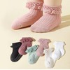 QandSweet Newborn Girls' Frilly Socks with Non-skid Rubber Soles Baby