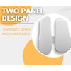 Fix Position Toilet Back Support — 2-Panel Backrest Toilet Assistance