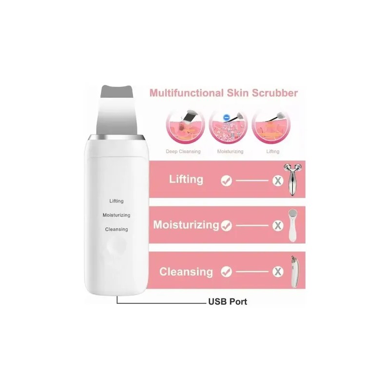 Limpiador Facial Ultrasonico Skin Scrubber Ultrasonic Facial Skin Scrubber Exfoliator