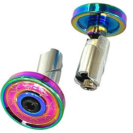 Blunt Envy Stunt Scooter BMX Dirt Scooter Hand Grips Soft Long with 2 x 2 Bar Ends + Fantic26 Sticker (Aluminium Handlebar Plugs Rainbow Neochrome), 160 mm