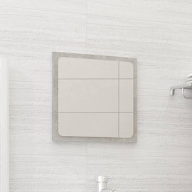 ZJMTOCYU Bathroom Wall Mirror Contemporary Design, Engineered Wood with Acrylic, Concrete Gray, 15.7" x 0.6" x 14.6"