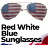 Goson American Flag Mirror Aviator Novelty Decorative Sunglasses (Silver)