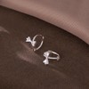 Sterling Silver Bow Small Hoop Earrings for Women Teen Girls