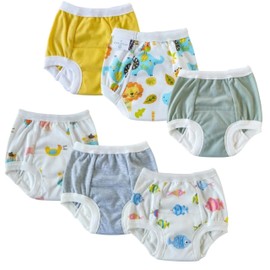 Peejamas Daytime Trainers - Comfortable Toddler Underwear for Potty Training - Diaper Replacement Training Pants for Toddlers - Easy-to-Clean Training Pants (6-Pack - Potty Animal - 2T)