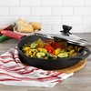 Megachef 12 Inch Pre-Seasoned Cast Iron Skillet with Tempered Glass