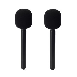 FONDFRAMORY Mic Holder for DJI Mic 1/2, Interview Microphone Handle for Rode Wireless GO I/II/ME/Pro, Wireless Lavalier Microphone Handheld Adapter Mount with Foam Cover for Hollyland Lark M1