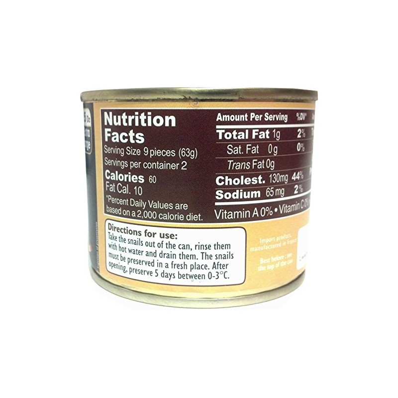Sabarot Escargot Snails, 18 Extra Large Snails (Helix Lucorum), Imported