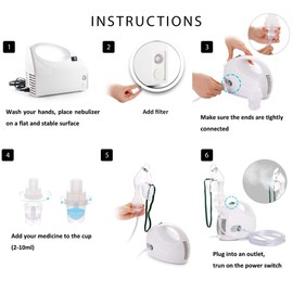 BeC Portable Mist Generating Compressor Device with 20 Filters, Accessories and Travel Bag