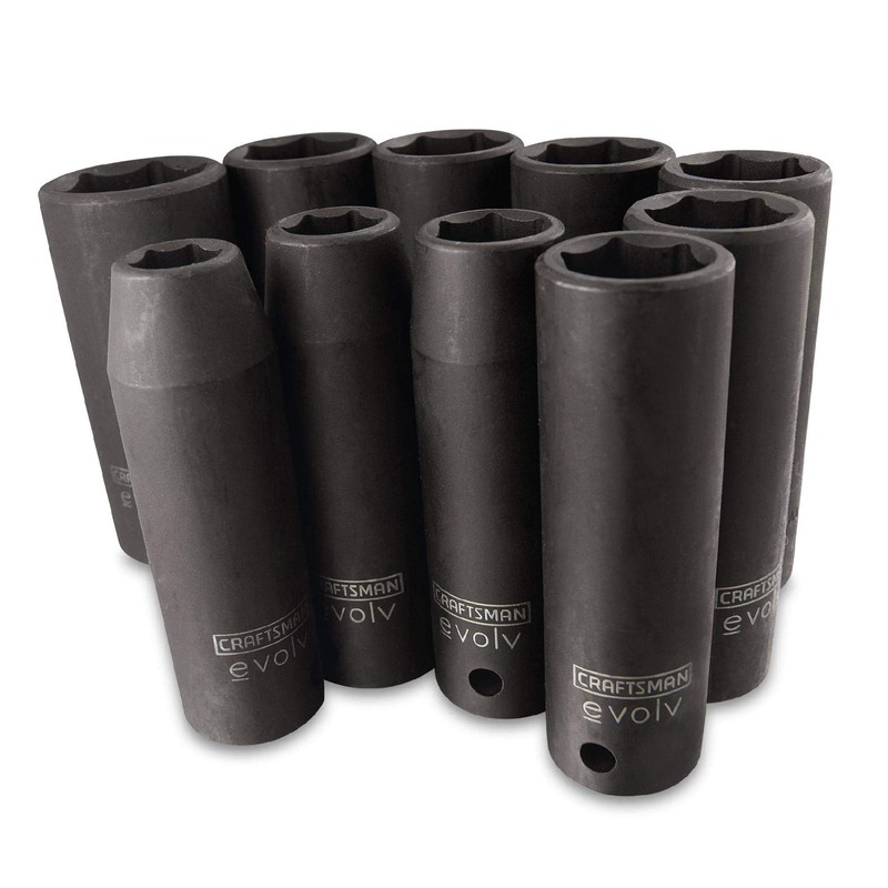Craftsman Evolv 10 pc. Deep Impact Socket Set: 1/2-Inch Drive;