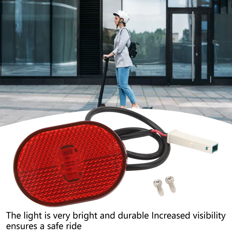 Electric Scooter Rear Tail Light Easy To Install Waterproof Lightweight