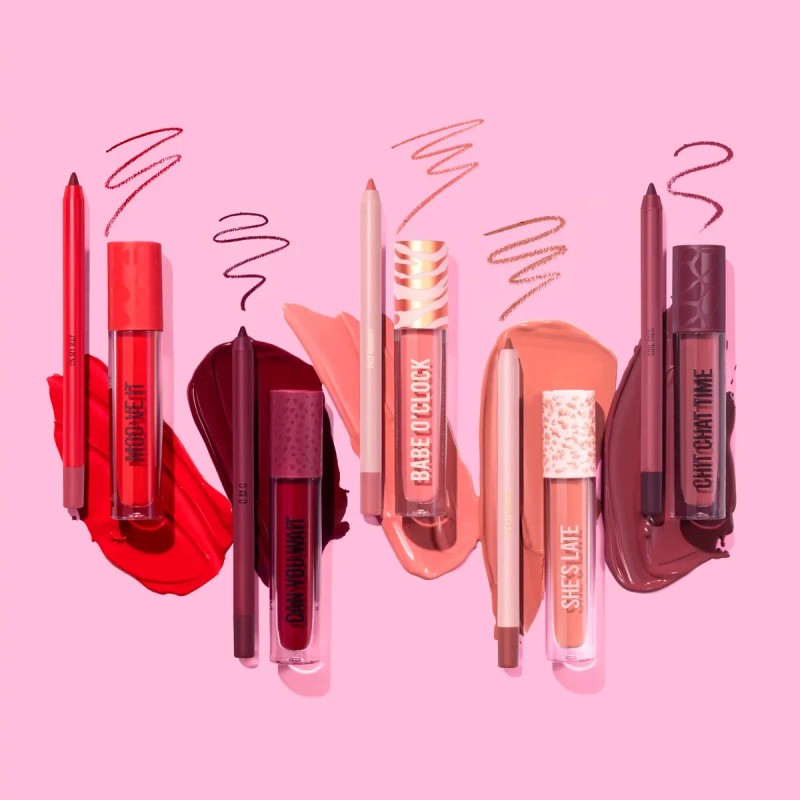 Kit Labial Mate Beauty Creations Availabilippy + Delineador Color Moo-ve