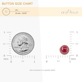 Craftisum Imitation Red Gems Decorative Resin Sewing Shank Buttons 50 Pcs - 10mm, 13/32"
