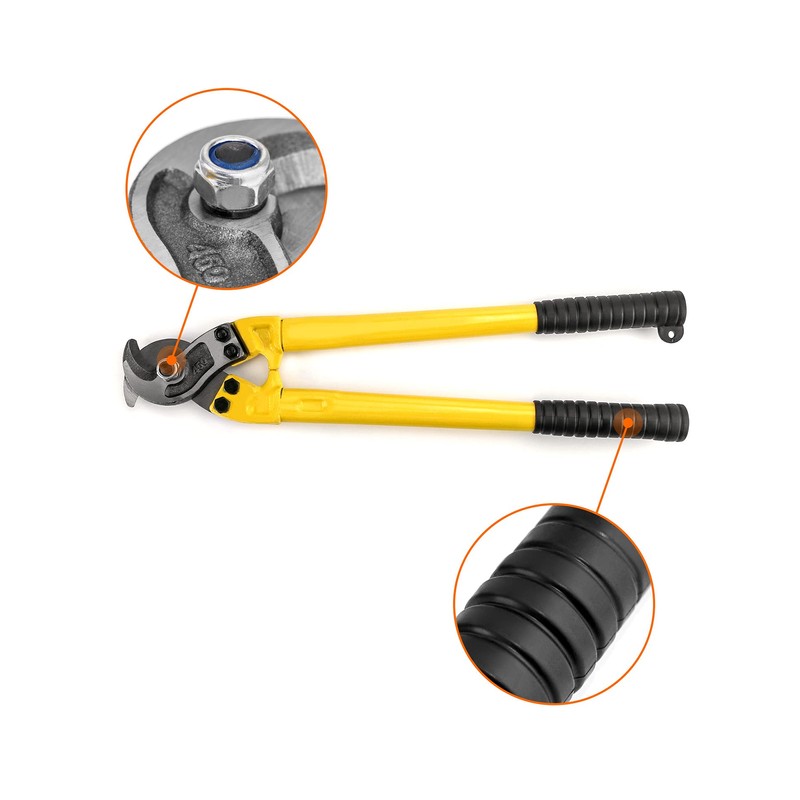 QWORK Hardened Cable Cutter, 18" Heavy Duty Stainless Steel Wire