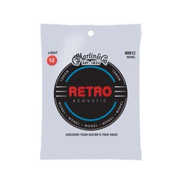Martin Cuerdas de guitarra acústica retro de 12 cuerdas, extra ligeras .010-.047 (MM1012)
