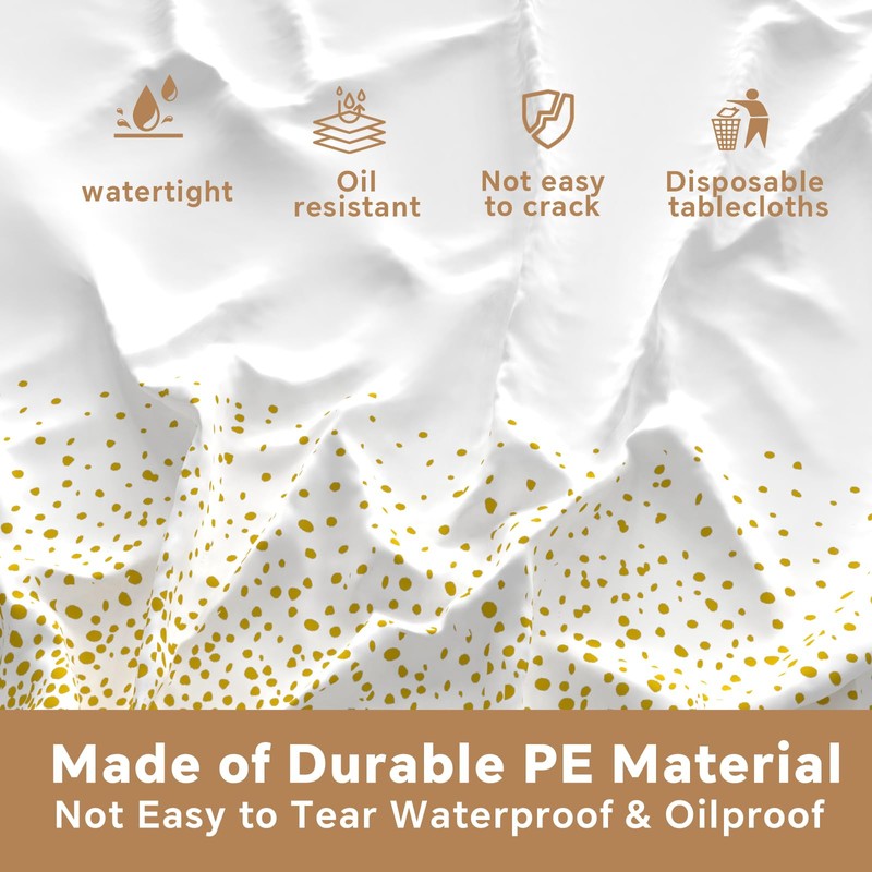 Fantastshop Plastic Tablecloths Disposable - 6 Packs 54 x 108