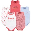 Yoga Sprout Cotton Bodysuit, 5 Pack, Flamingo, 12-18 Months