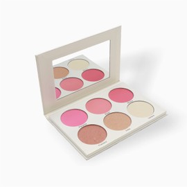 MUBA COSMETICS Universal Blush and Highlighter Palette-Face Makeup Set- 3-Highlighter Powder & 3- Blush Powder Shades- Face Highlighter & Powder Blush Palette - Powder Highlighter