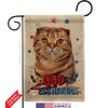 Patriotic Scottish Fold Burlap Garden House Flags Set Animals Cat