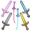 6 Pack Inflatable Pixel Weapons Set,6 Styles Inflatable Sword PVC