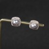 Elegant 7-8mm Sea Pearl Earrings, S925 Silver