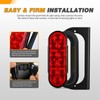 GOOACC 6Inch Oval Trailer Tail Light 2PCS 10LED Red Stop